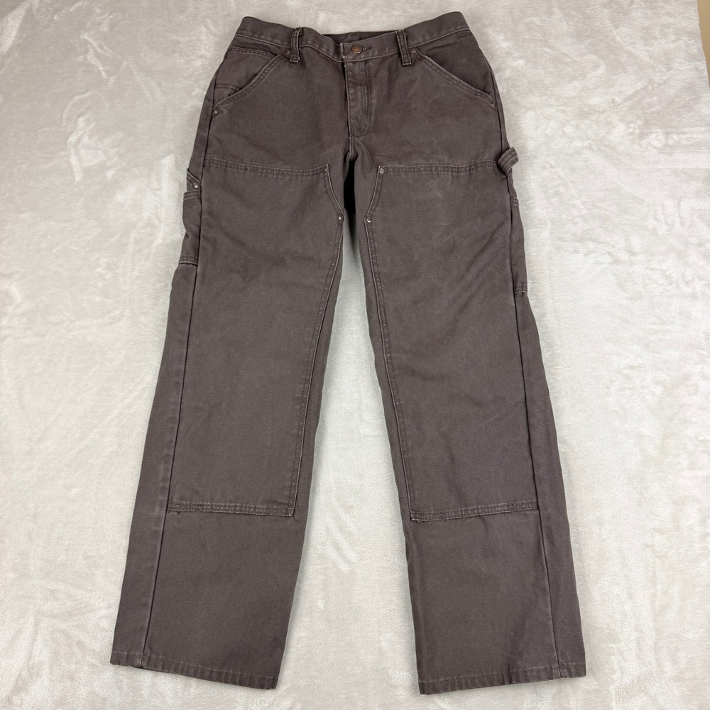 Image Authority Carpenter Pants Womens 10 Brown Double Knee Workwear Utility